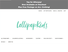 Tablet Screenshot of lollipopkids.com.au